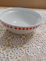 Alföldi porcelain bowl with red dots