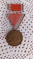Retro 1958 Company Fire Service Medal (v,) copper/bronze, 3.5 cm diameter