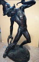 Zala György (1858-1937) : Philoktétész, 1894- hatalmas méretű, nagyon ritka bronz szobor.