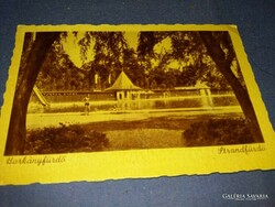 Antik Harkányfürdő strandfürdő szépia képeslap 1948. júl .18. a képek szerint