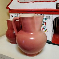 Old Zsolnay jug, pink glaze! 19cm tall! As shown in the pictures, in good condition! Beautiful color!