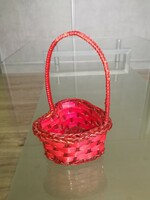 Heart-shaped wicker basket