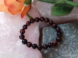 Real term. Beautiful red tiger eye bracelet, 10mm, topaaa quality