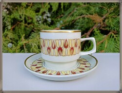 Unique collector's hand-painted Zsolnay porcelain coffee set