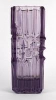 1O240 vladislav urban - sklo union Czech purple art glass vase 1968 20 cm