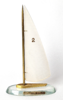 Vintage/retro - Balaton souvenir, plexiglass sailboat