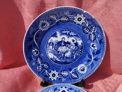 2 pieces of beautiful Dutch antique porcelain plates