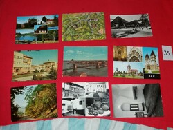 Old postcard package of Hungarian cities, landscapes, localities, 1960s-70s, 9 pieces in one 33