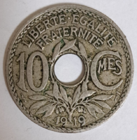 1919. Third Republic of France 10 centimes (127)