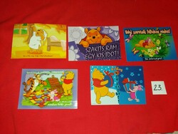 Retro postcard package 5 post clean Winnie the Pooh disney humorous factory condition 23