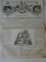 S0606 Debrecen  - A debreceni honvéd síremlék terve   - fametszet és cikk-1861-es újság címlapja