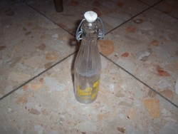 Régi Hüsi üdítős üveg Ritkább sárga színű