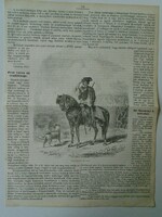 S0651 Pest város új rendőrsége- Pestvárosi kerülő  cikk és  fametszet egy 1861-es újságból