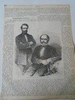 S0659 luczenbacher brothers - room - püspökladány Győr article and woodcut from an 1861 newspaper