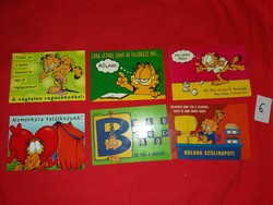 Retro postcard package 6 pcs mail clear garfield humorous factory condition 6.