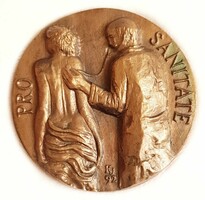 Kampfl József - Pro Sanitate díj 1992 bronz plakett