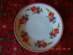 Zsolnay wall plate, poppy, cornflower