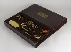 1O414 golden cake ice cream cutlery set in a box