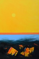 "Under the Sea" (Tenger mèlyèn) - absztrakt festmény
