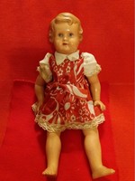Antique minerva celluloid toy doll in original dress according to the pictures