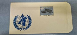 Envelope, anniversary headquarters of the World Health Organization in Geneva, 1966.