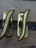 Régi retro/midcentury tömör réz ablak kilincs