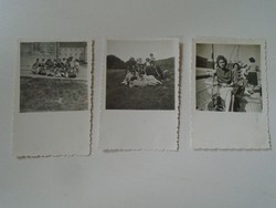 S0702.3  Svetits Leánygimnázium   növendékei Debrecen 1959k  3 db  kisméretű fotó Balaton nyaralás