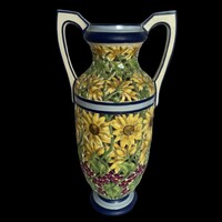 Art Nouveau Fischer vase with daisies