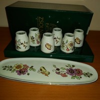 Zsolnay butterfly liqueur set