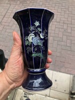 Echt Kobalt vintage osztrák porcelán váza, 20 cm-es nagyságú.