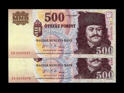 UNC !! - SZÁMKÖVETŐ - 56' JUBILEUMI BANKJEGYPÁROS