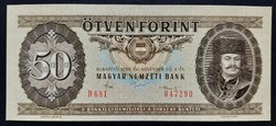 50 Forint 1986, EF+, elcsúszott nyomat