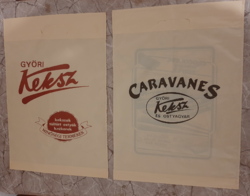 2 db Győri keksz retro reklám nylon táska szatyor