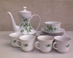 Bavaria green rose porcelain coffee set