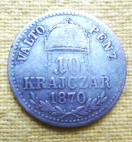 Silver József Ferenc 10 krajcár 1870 t2-