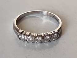 18k fehér arany gyémánt gyűrű 0.5ct