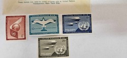 Bélyeg - ENSZ, Unieted Nations 1951. Légi posta bélyegsor (Airmail stamps)