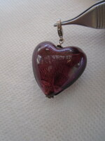 Large Murano heart pendant 18.5 grams