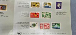 Bélyeg - ENSZ (United Nations) 1964. hivatalos évfolyam-mappa (Souvenir Folder)