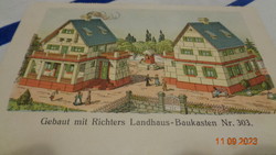 Richters bauvorlagen early last century model toy, assembly publications 2 pcs