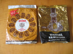 Retro coffee bags compack home and Győr biscuits zamat