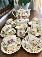 Zsolnay pillangós kézzel festett porcelán teáskészlet