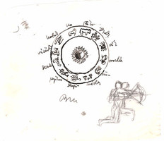 Borsos Miklós - Csillagjegyek 12 x 15 cm ceruza, papír