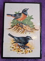 Antique lacquer box with birds, lacquered wooden gift box 7. (M4146)