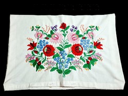 Pillow cover embroidered with Kalocsa pattern, decorative pillow 55 x 38 cm