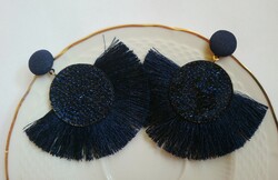 Dark blue stone earrings with studs