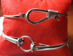 Two silver 925 rigid openable bracelets with different heads!