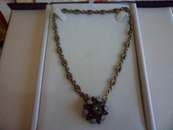 Wonderful jewelry_ antique flawless silver chain/necklace and wonderful pendant