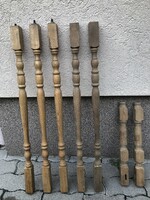 Turned wooden railing post