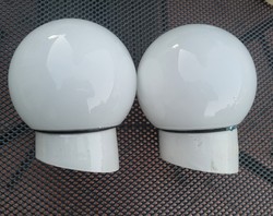 Milk glass bowl with porcelain base and socket